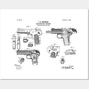 Browning automatic pistol - 1899 Patent - B Posters and Art